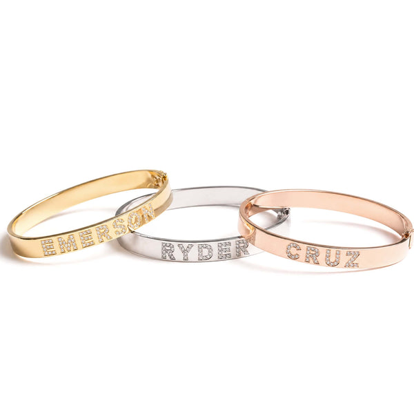 CUSTOM PAVÉ ID BANGLE - EmersonRyder 