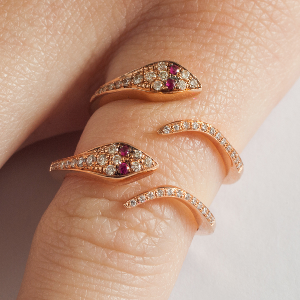 Diamond Snake Ring - EmersonRyder 