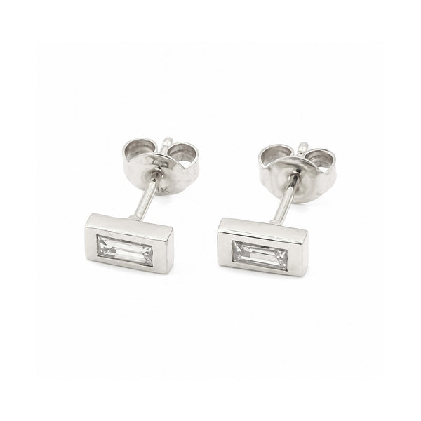 EMERALD CUT BEZEL STUDS - EmersonRyder 