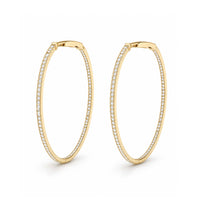 2" ETERNAL DIAMOND HOOP EARRINGS