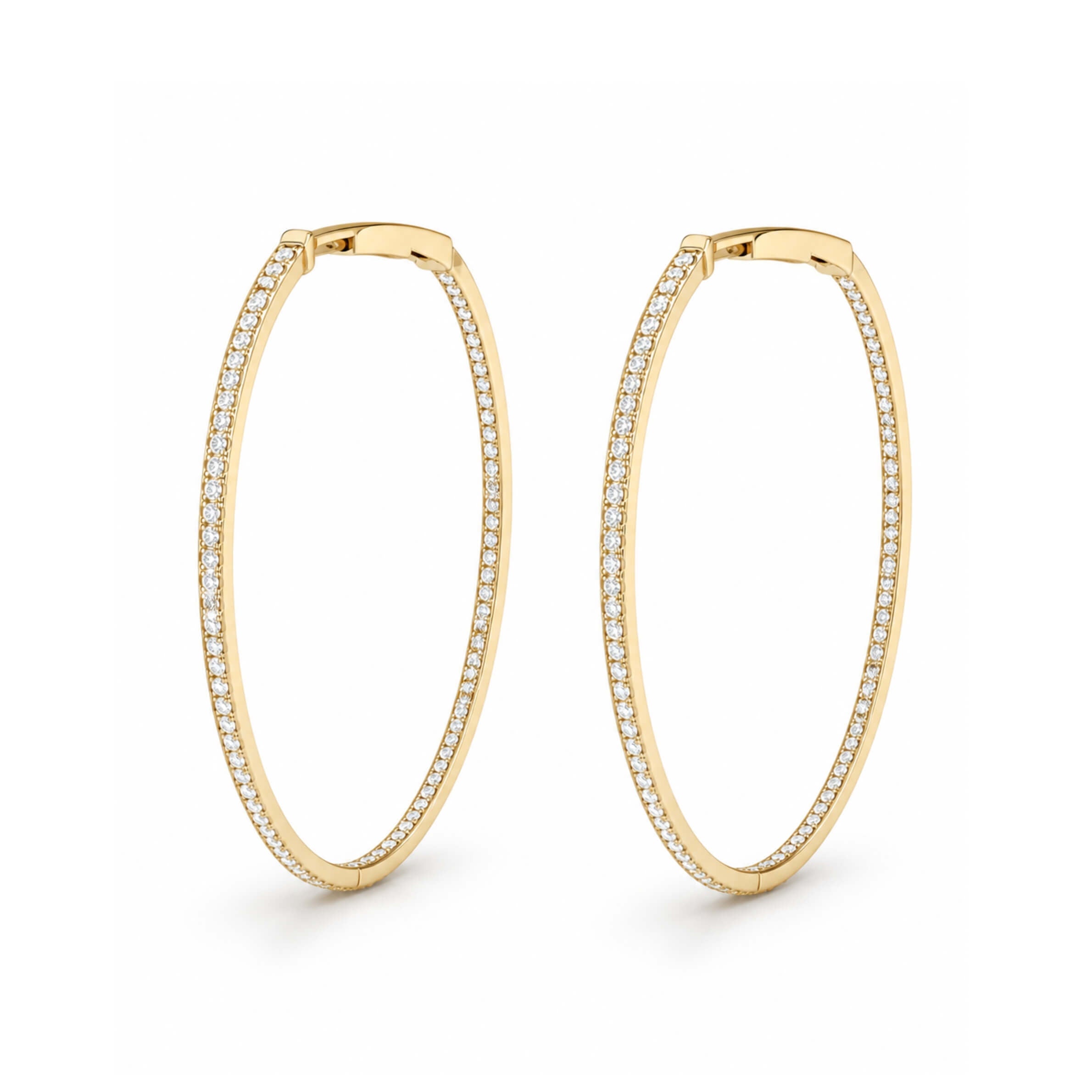2" ETERNAL DIAMOND HOOP EARRINGS - EmersonRyder 