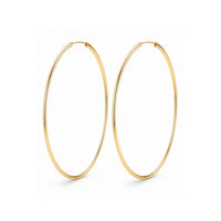 2" HIDDEN CLASP HOOP EARRINGS