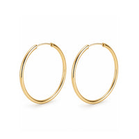 1" HIDDEN CLASP HOOP EARRINGS