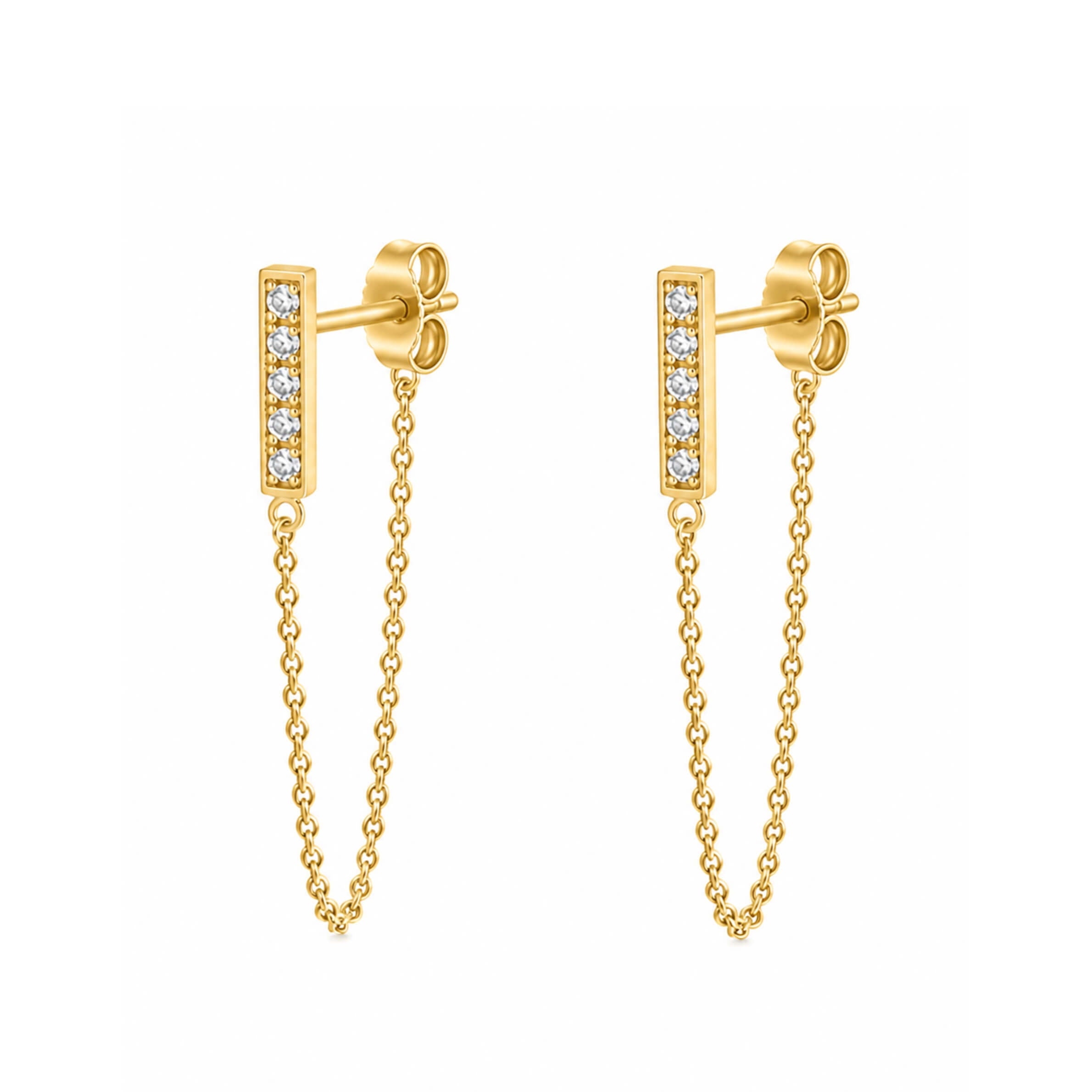 DIAMOND BAR CHAIN STUDS - EmersonRyder 