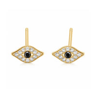 DIAMOND EVIL EYE STUDS