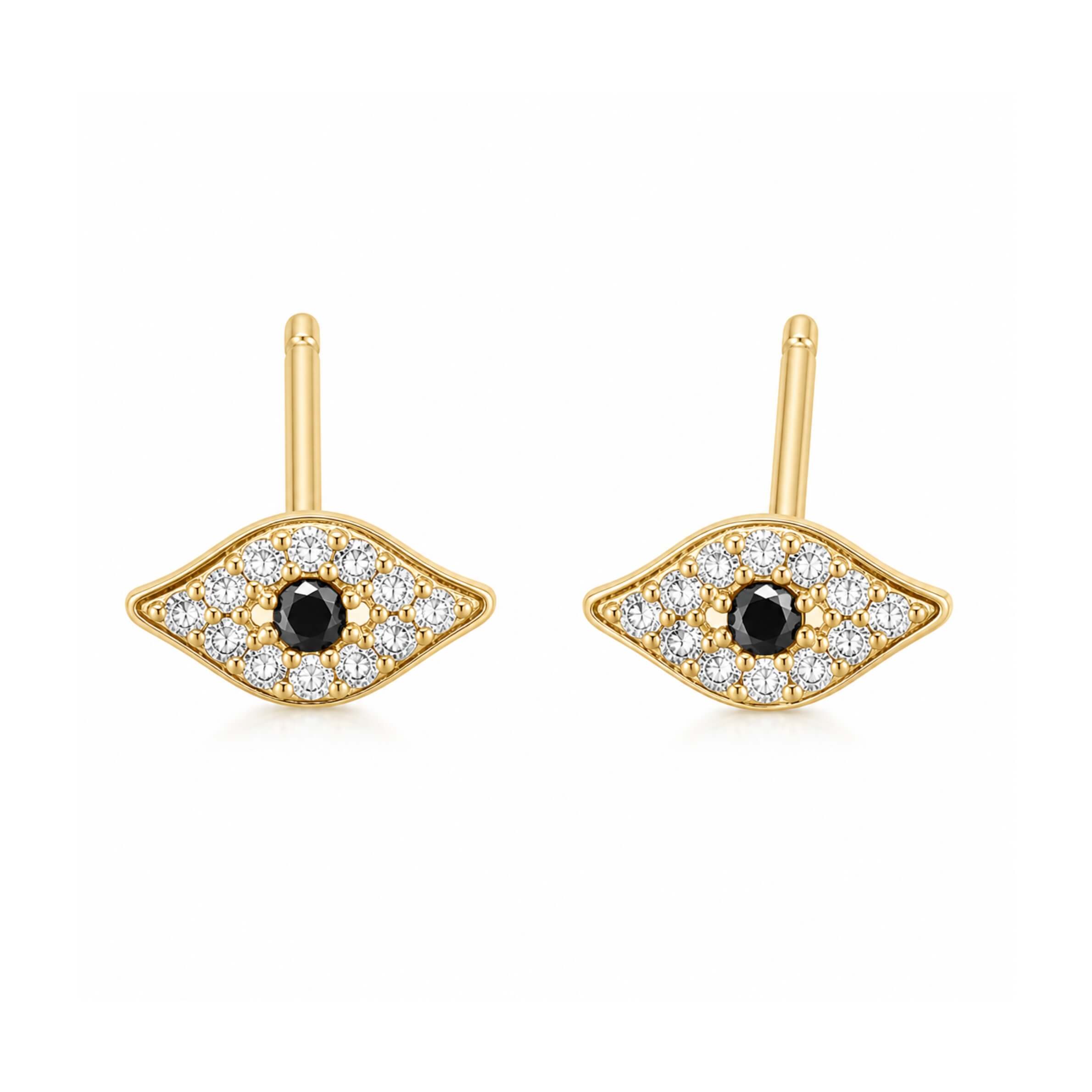 DIAMOND EVIL EYE STUDS - EmersonRyder 