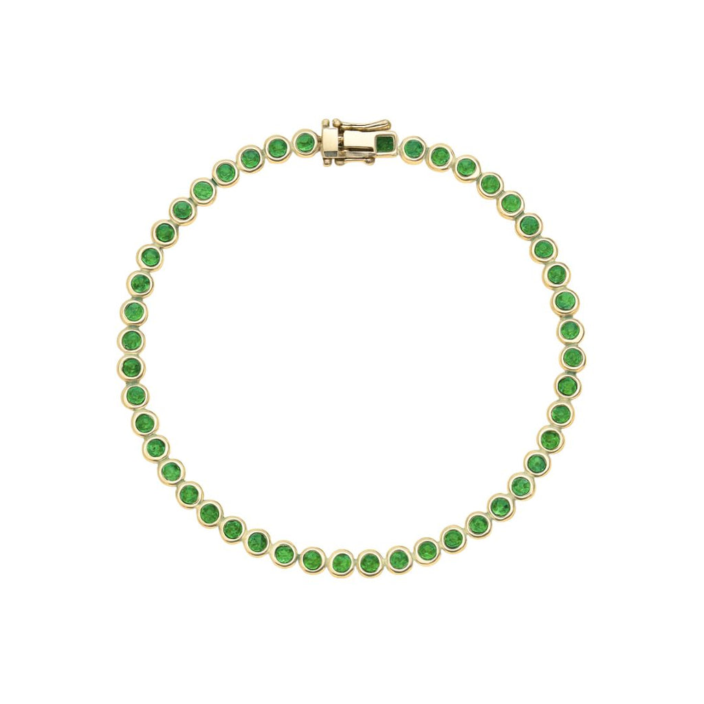 Bezeled Emerald Bracelet