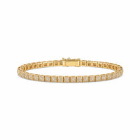 DIAMOND PYRAMID IN LIGHT TENNIS BRACELET
