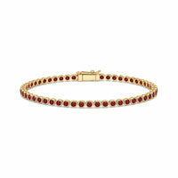 2.48CT RUBY BEZEL TENNIS BRACELET