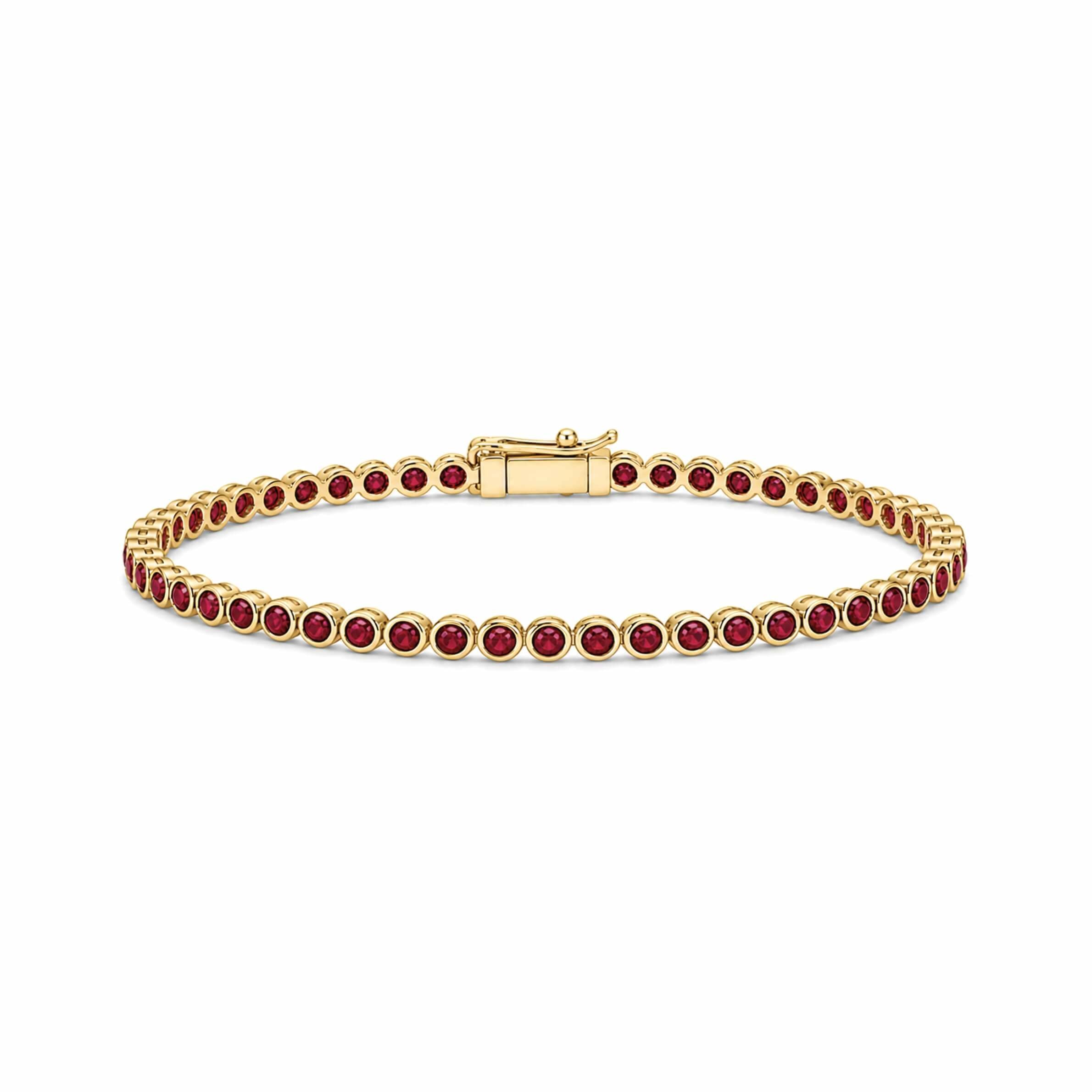 RUBY BEZEL TENNIS BRACELET - EmersonRyder 
