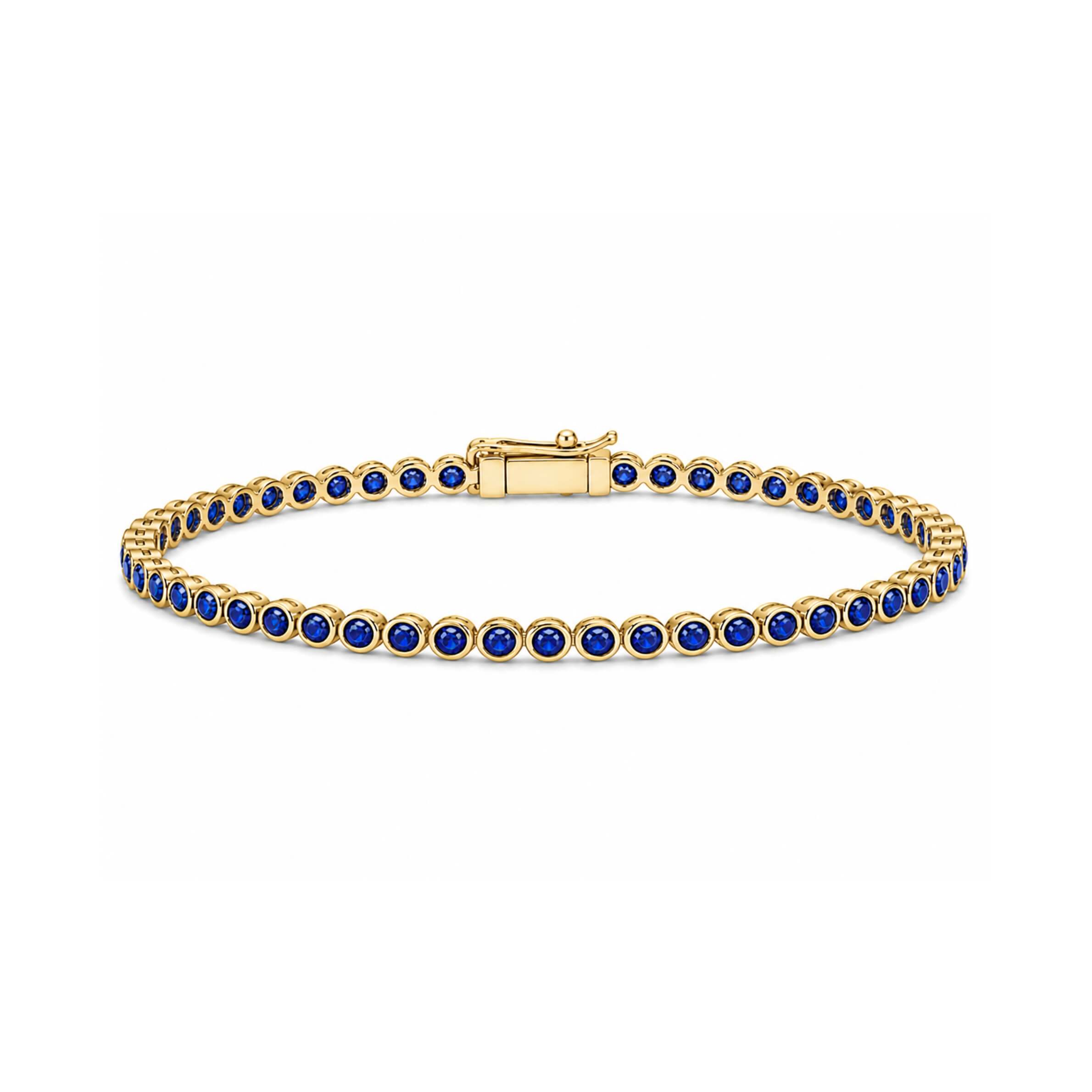 SAPPHIRE BEZEL TENNIS BRACELET - EmersonRyder 