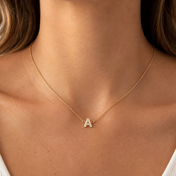 CUSTOM DIAMOND INITIAL ID NECKLACE - EmersonRyder 