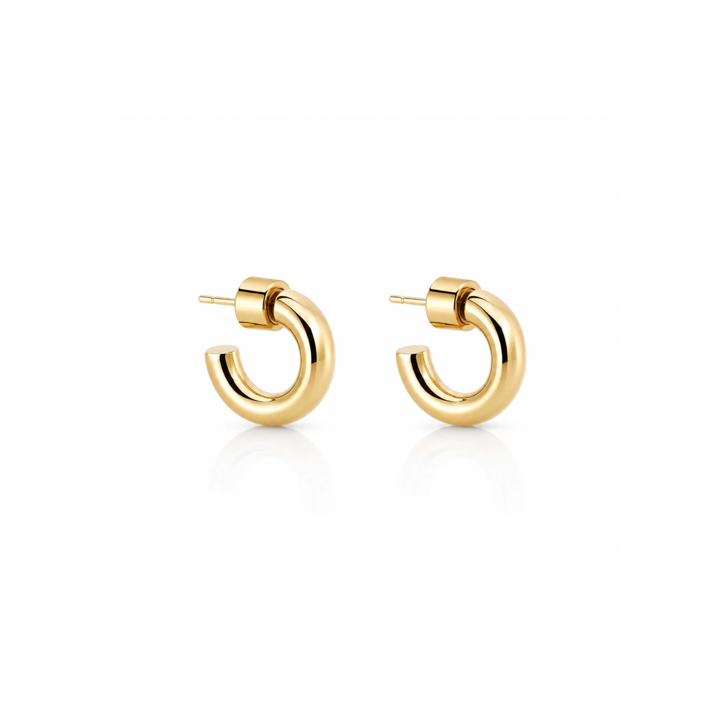 GOLD TUBE HOOP EARRINGS - EmersonRyder 
