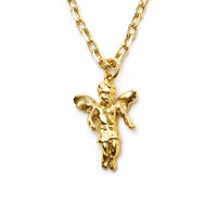 XL SOLID GOLD NONA ANGEL NECKLACE