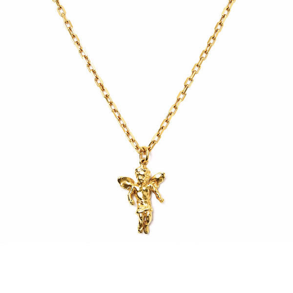 XL SOLID GOLD NONA ANGEL NECKLACE - EmersonRyder 
