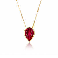 RUBY PEAR NECKLACE