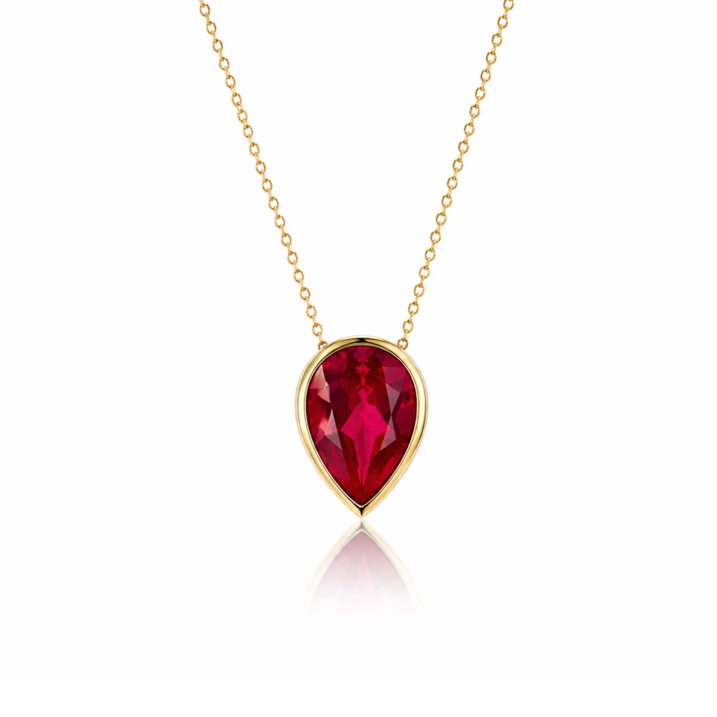 RUBY PEAR NECKLACE - EmersonRyder 