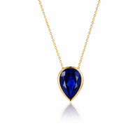SAPPHIRE PEAR NECKLACE