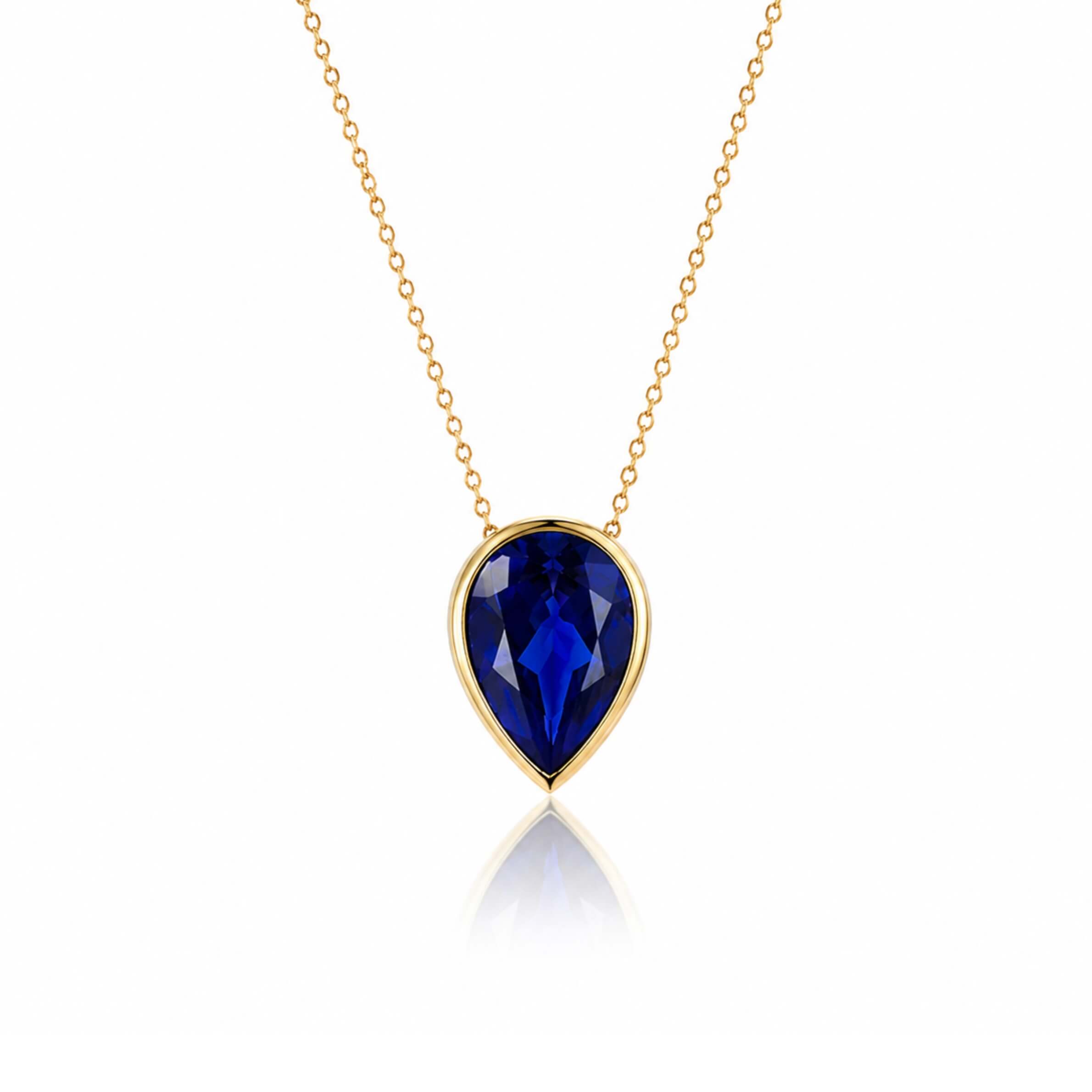 SAPPHIRE PEAR NECKLACE - EmersonRyder 