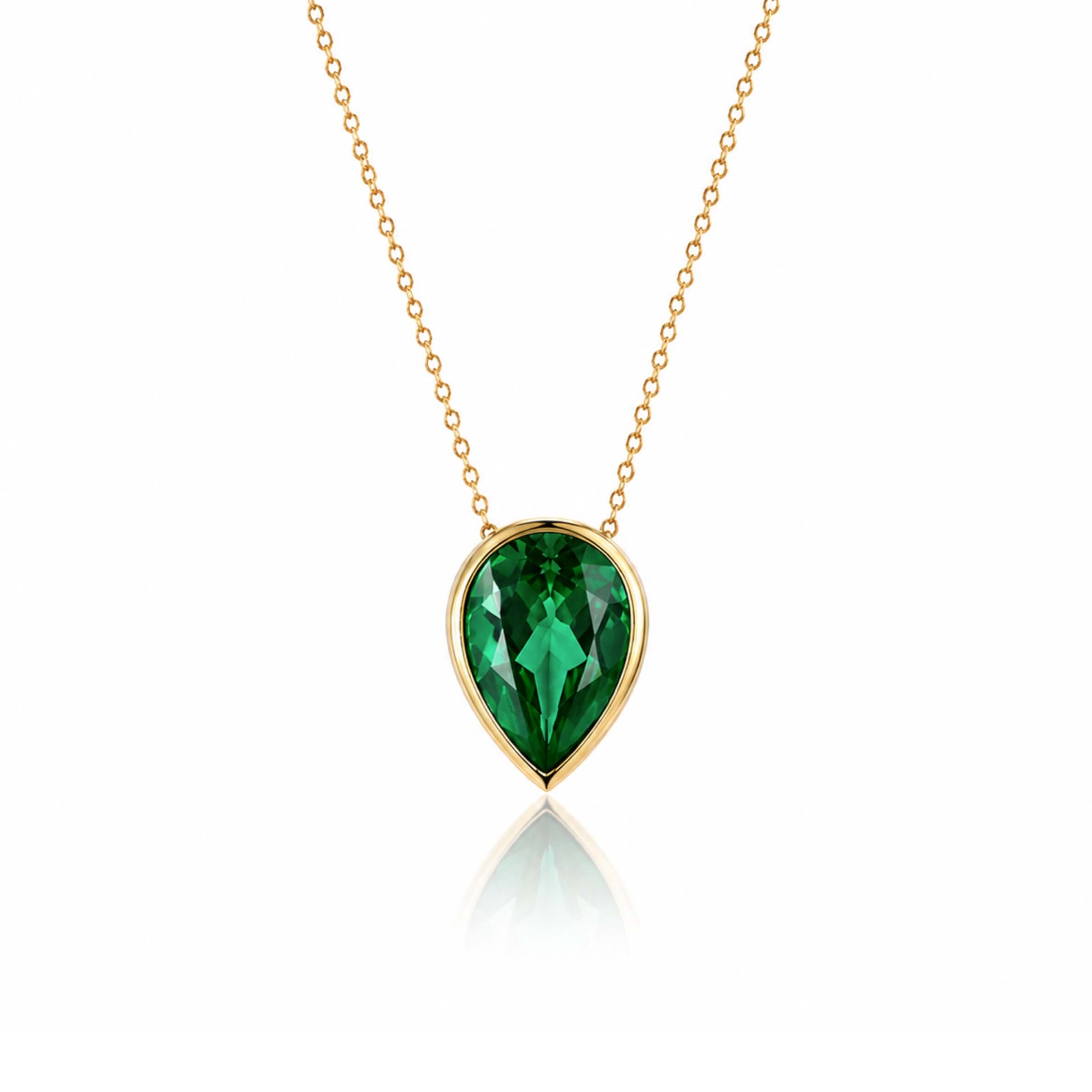 EMERALD PEAR NECKLACE - EmersonRyder 