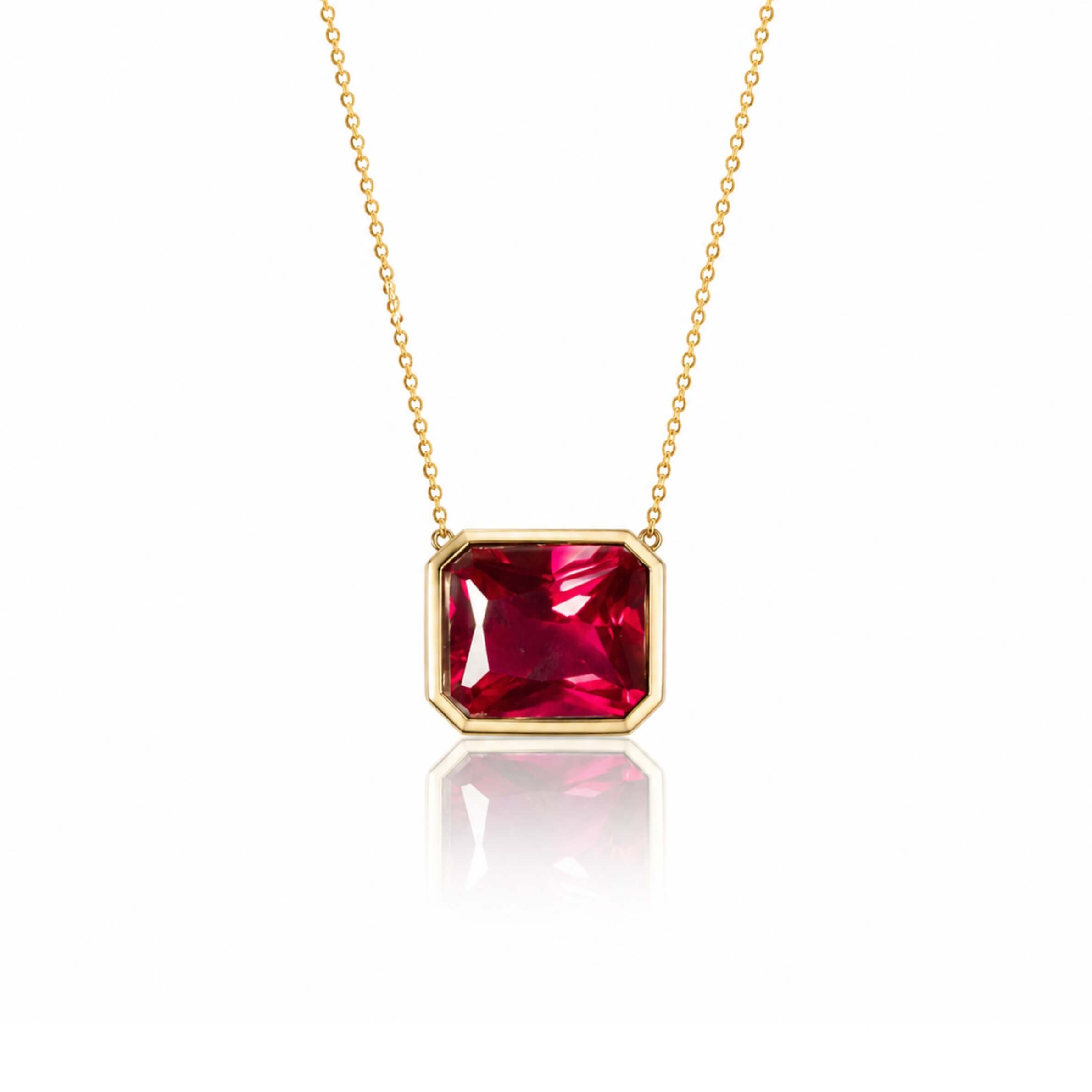 RUBY CUSHION NECKLACE - EmersonRyder 