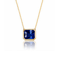 SAPPHIRE CUSHION NECKLACE