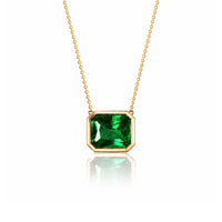EMERALD CUSHION NECKLACE