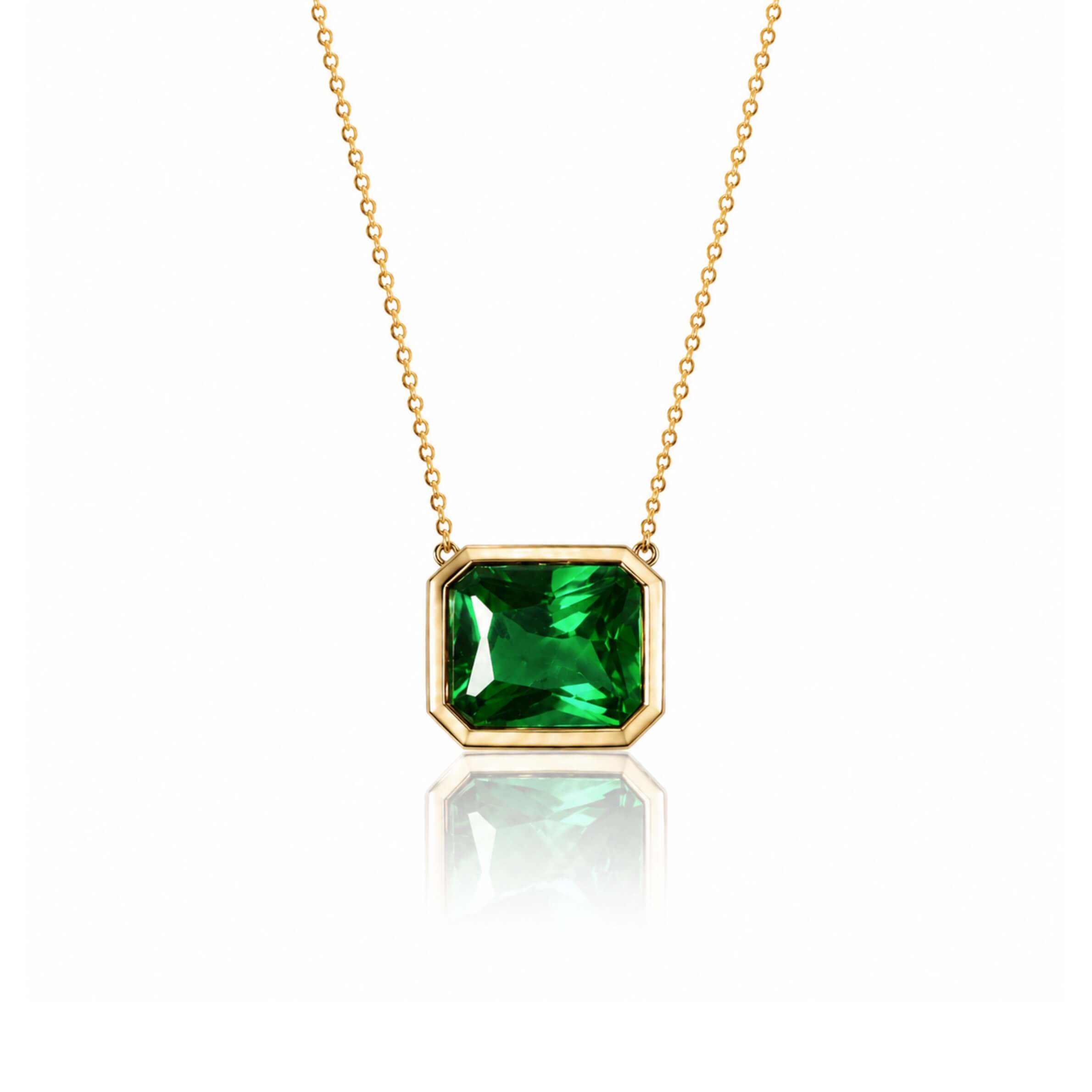 EMERALD CUSHION NECKLACE - EmersonRyder 