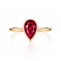 RUBY PEAR RING