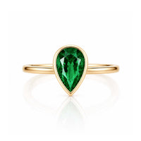 EMERALD PEAR RING