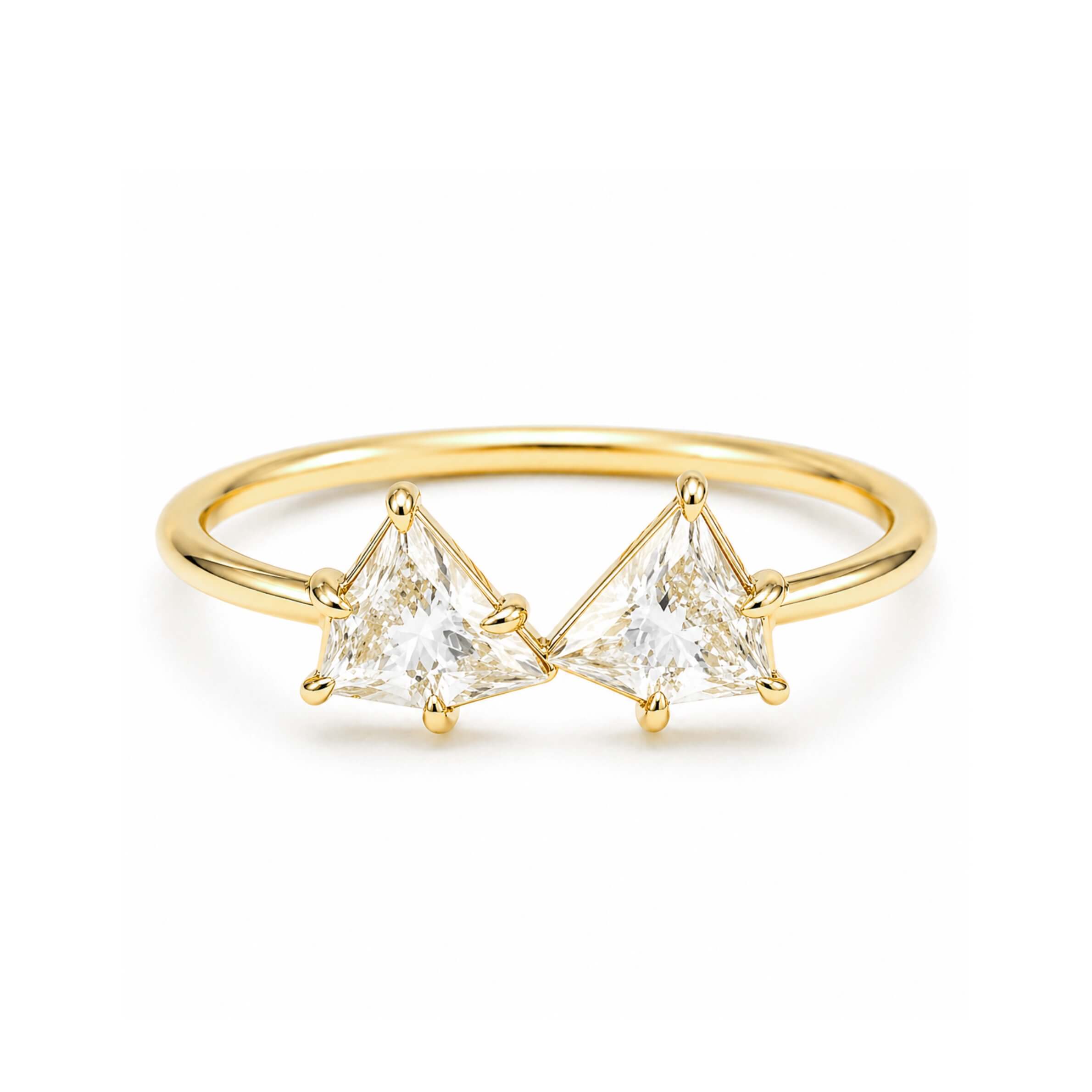 TRAPEZOID DIAMOND MOI ET TOI RING - EmersonRyder 