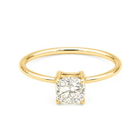 LAB DIAMOND CUSHION MICKEY RING