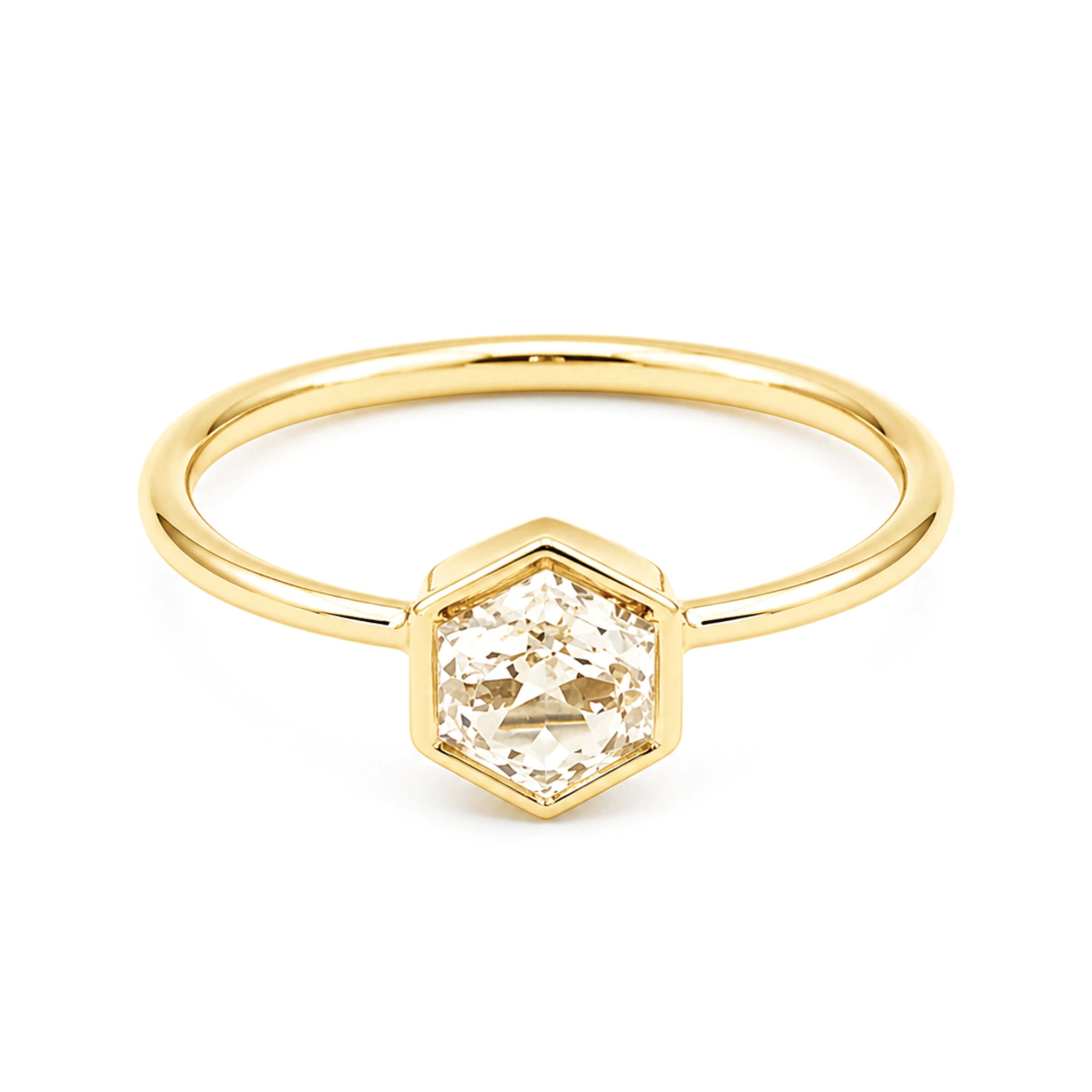 LAB DIAMOND CRUZ HEXAGON RING - EmersonRyder 