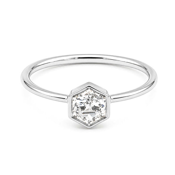 LAB DIAMOND CRUZ HEXAGON RING - EmersonRyder 