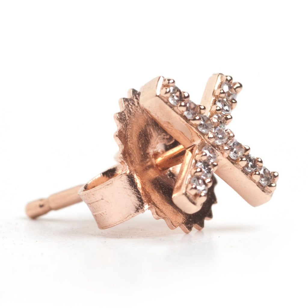 Diamond X Stud Earring