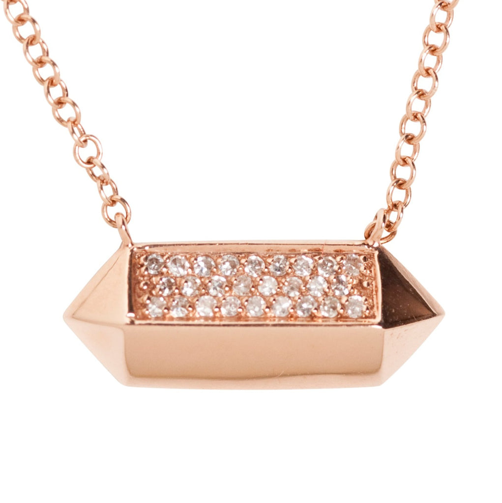 Diamond Double Pyramid Necklace