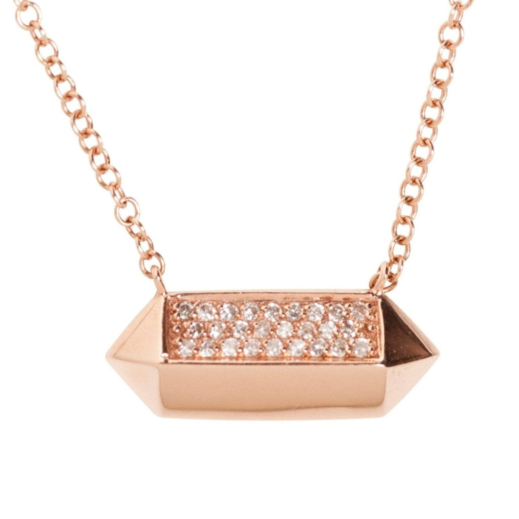 Diamond Double Pyramid Necklace
