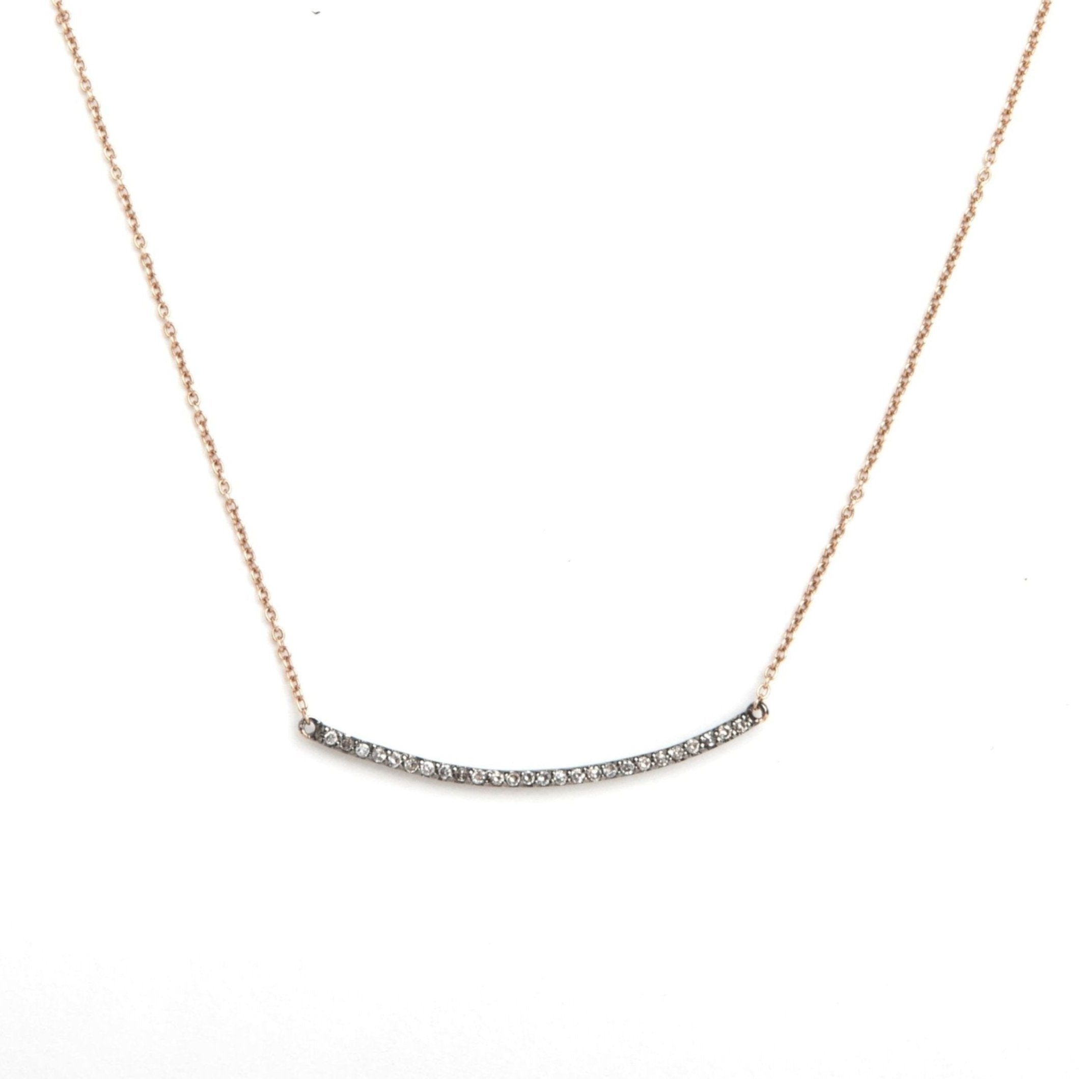 Bella Bar Nero Necklace - EmersonRyder 