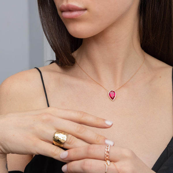 Pear Emerald Necklace - EmersonRyder 