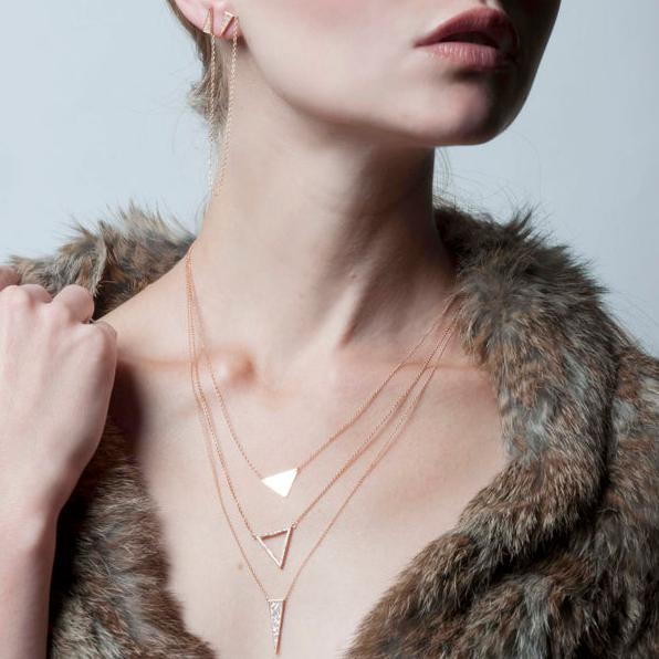 Diamond Triangle Necklace