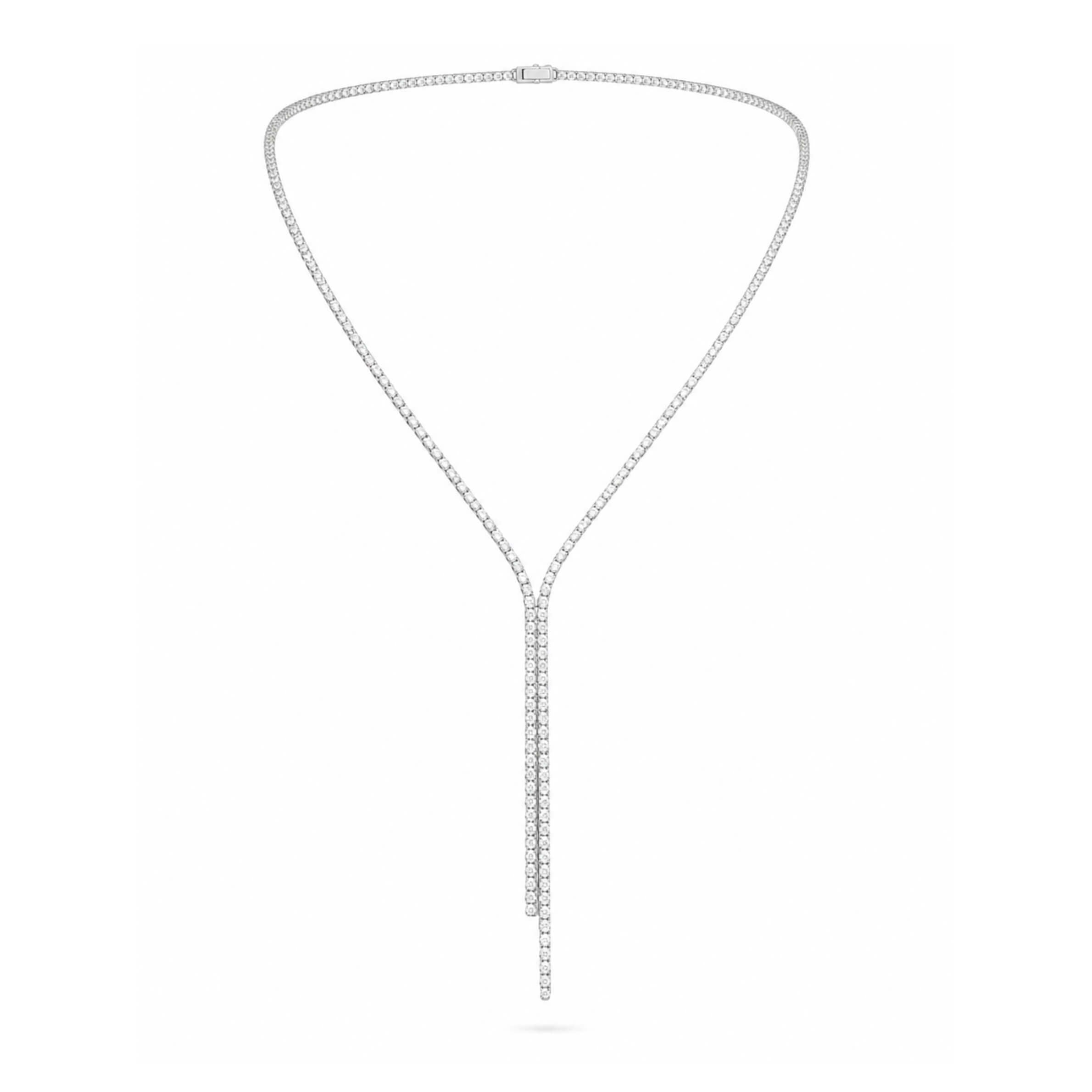 DOUBLE DIAMOND TENNIS LARIAT - EmersonRyder 