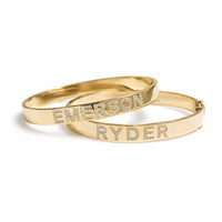 CUSTOM DOUBLE-SIDED PAVÉ ID BANGLE