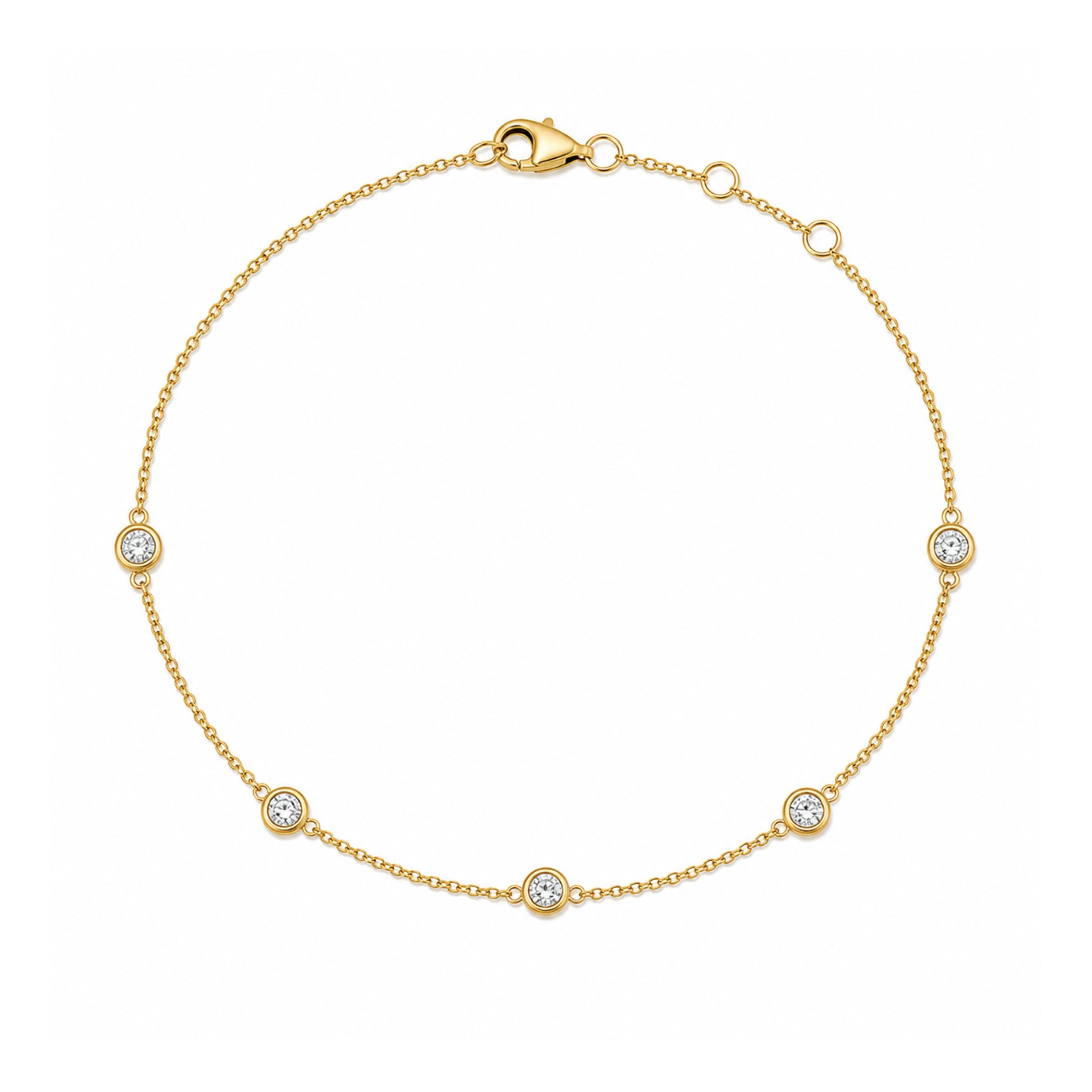 BEZEL DIAMOND ANKLET - EmersonRyder 