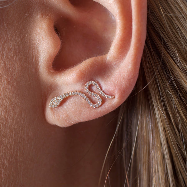 Diamond Snake Earring - EmersonRyder 