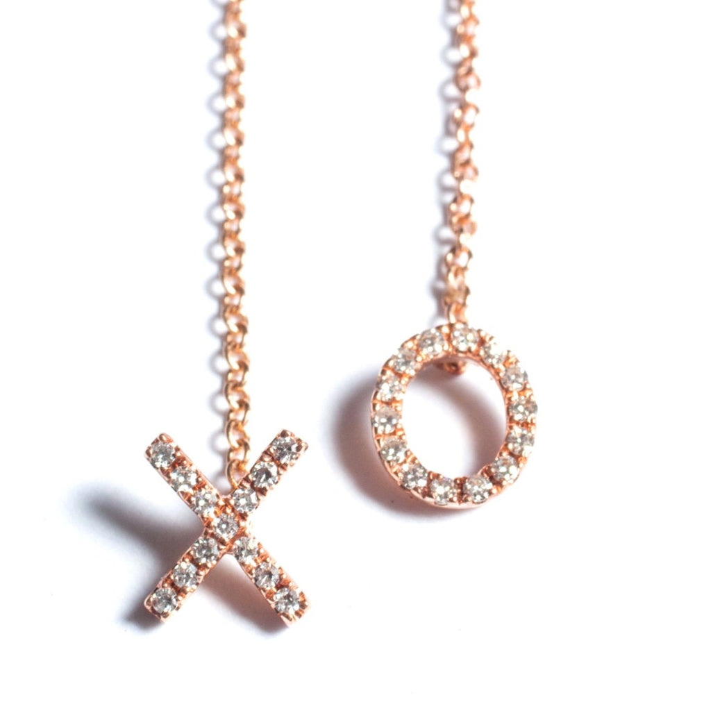 Diamond XO Chain Earrings