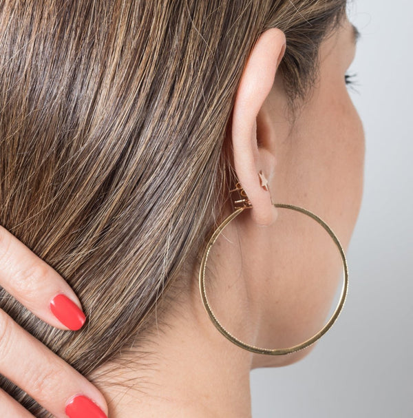2" Double Sided Diamond Hoop Earrings - EmersonRyder 