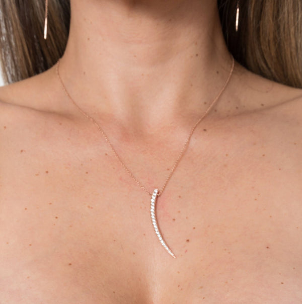 Diamond Tusk Necklace - EmersonRyder 