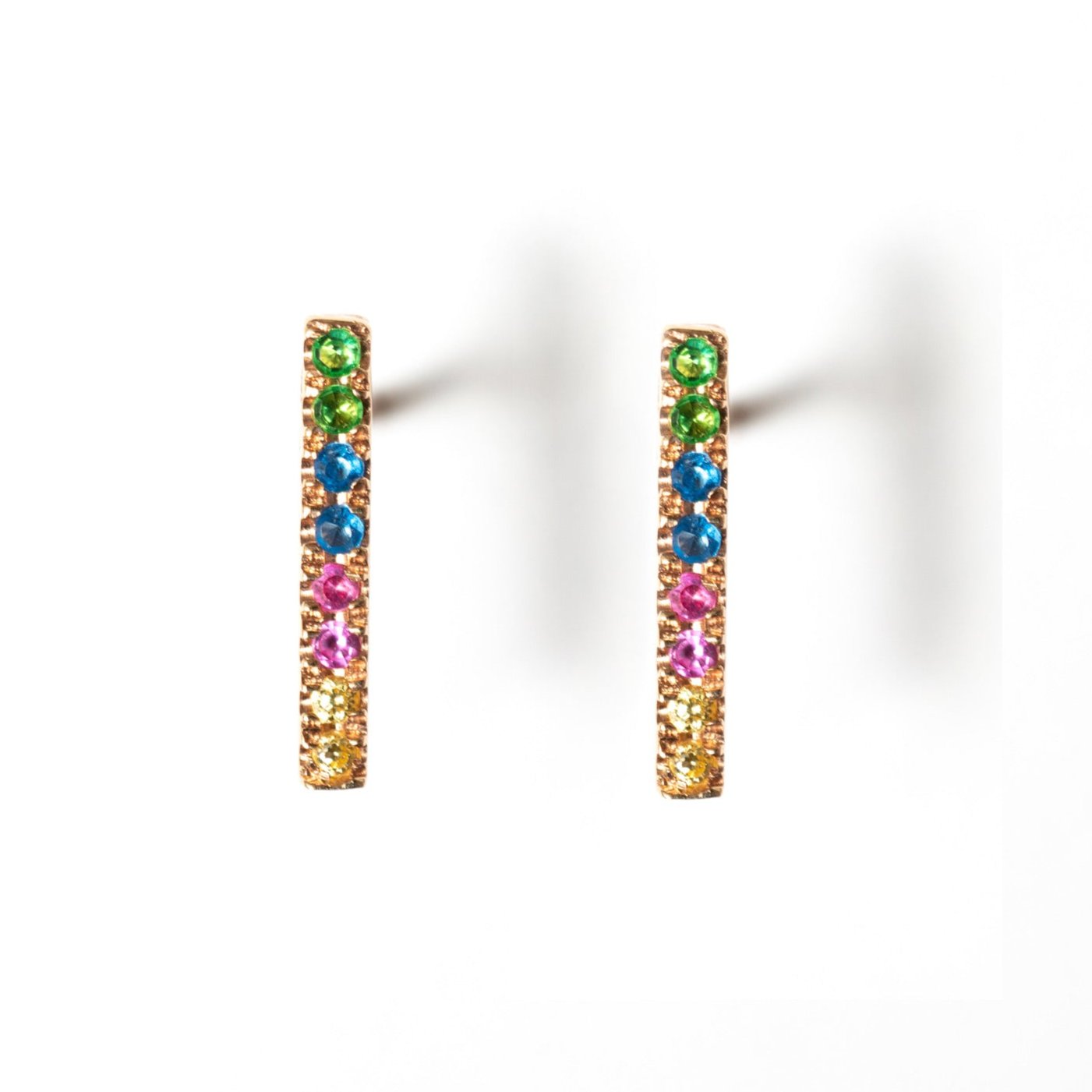 Rainbow Bar Stud Earrings - EmersonRyder 