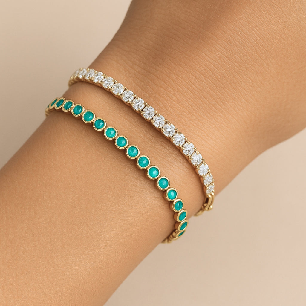 Turquoise Bezeled Bracelet