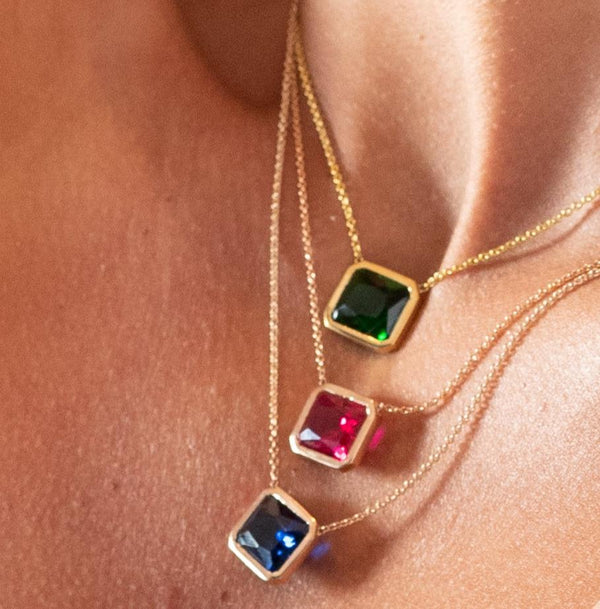 Square Emerald Necklace - EmersonRyder 